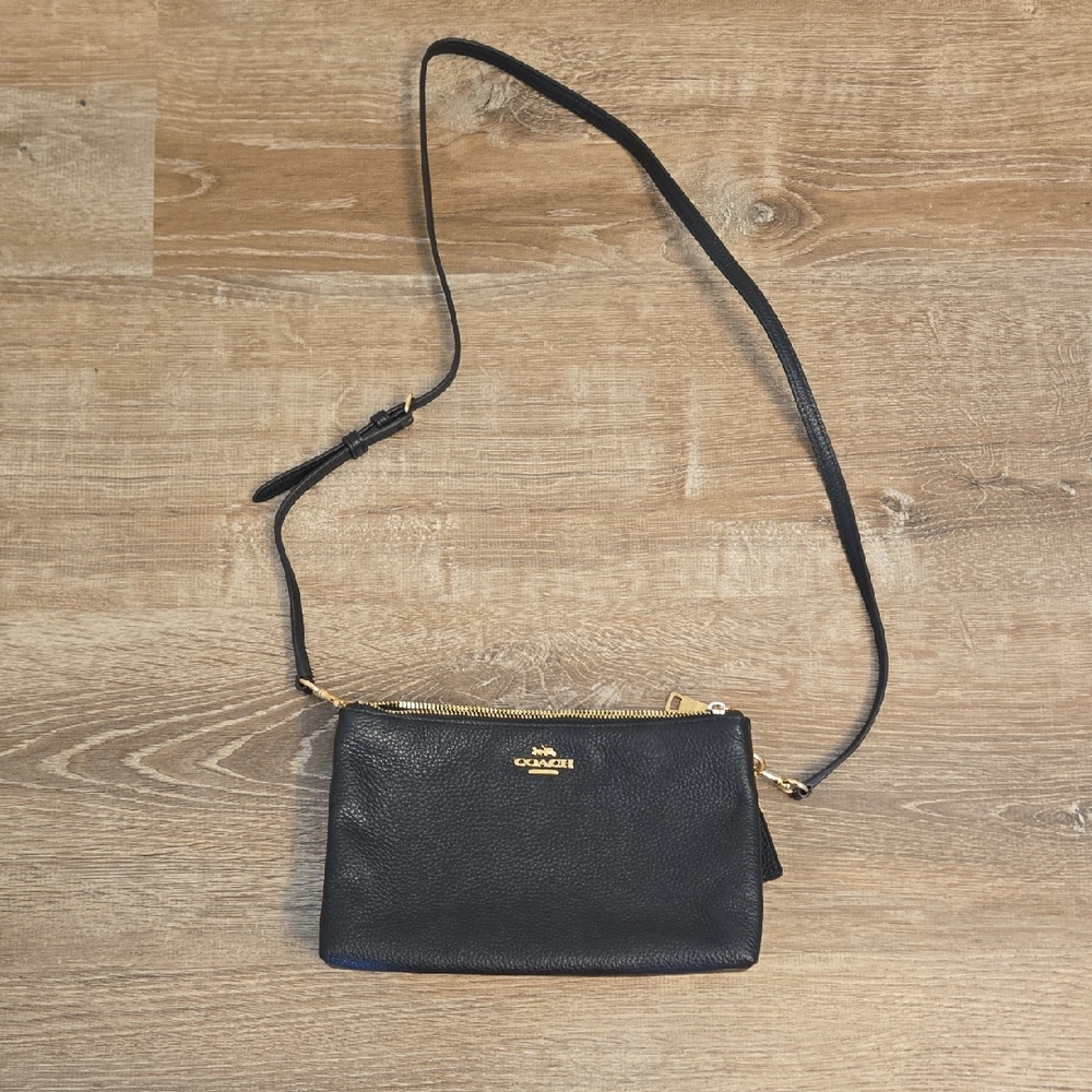 Coach Black Crossbody Bag with Gold Hardware